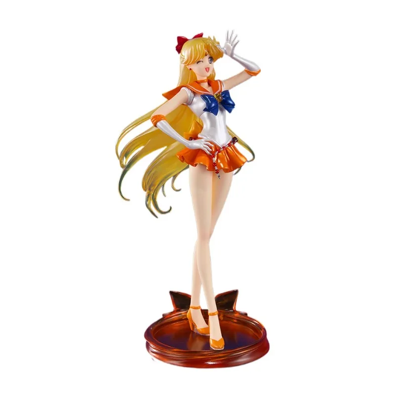 In Stock Genuine BANDAI Bishoujo Senshi Sailor Moon Crystal Sailor Venus Figuarts ZERO 1/10 Anime Figure Garage Kit Model Toys view 2