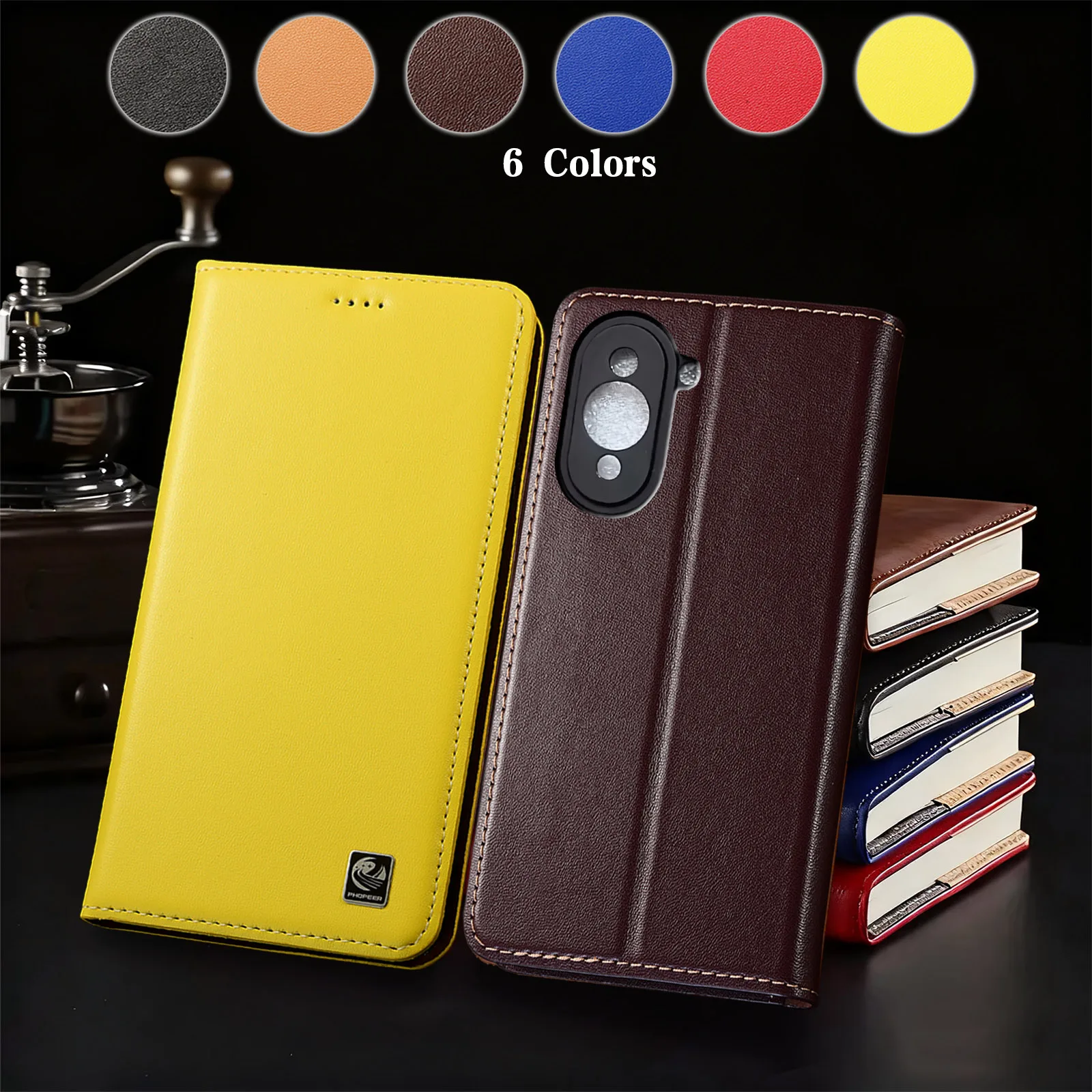 

Genuine Leather Case For Huawei Nova 7 8 9 10 11 11i 12 12S 12i 13 13i 14 Pro Ultra SE Nappa Pattern Of Flip Wallet Cover Case