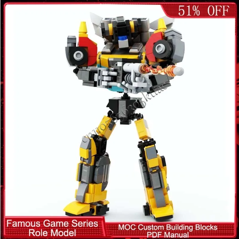 

377 PCS Brickheadz Yellow Scout MOC Customize Modular Building Block Simple Kids Popular Educational DIY Boy Toy Christmas Gift