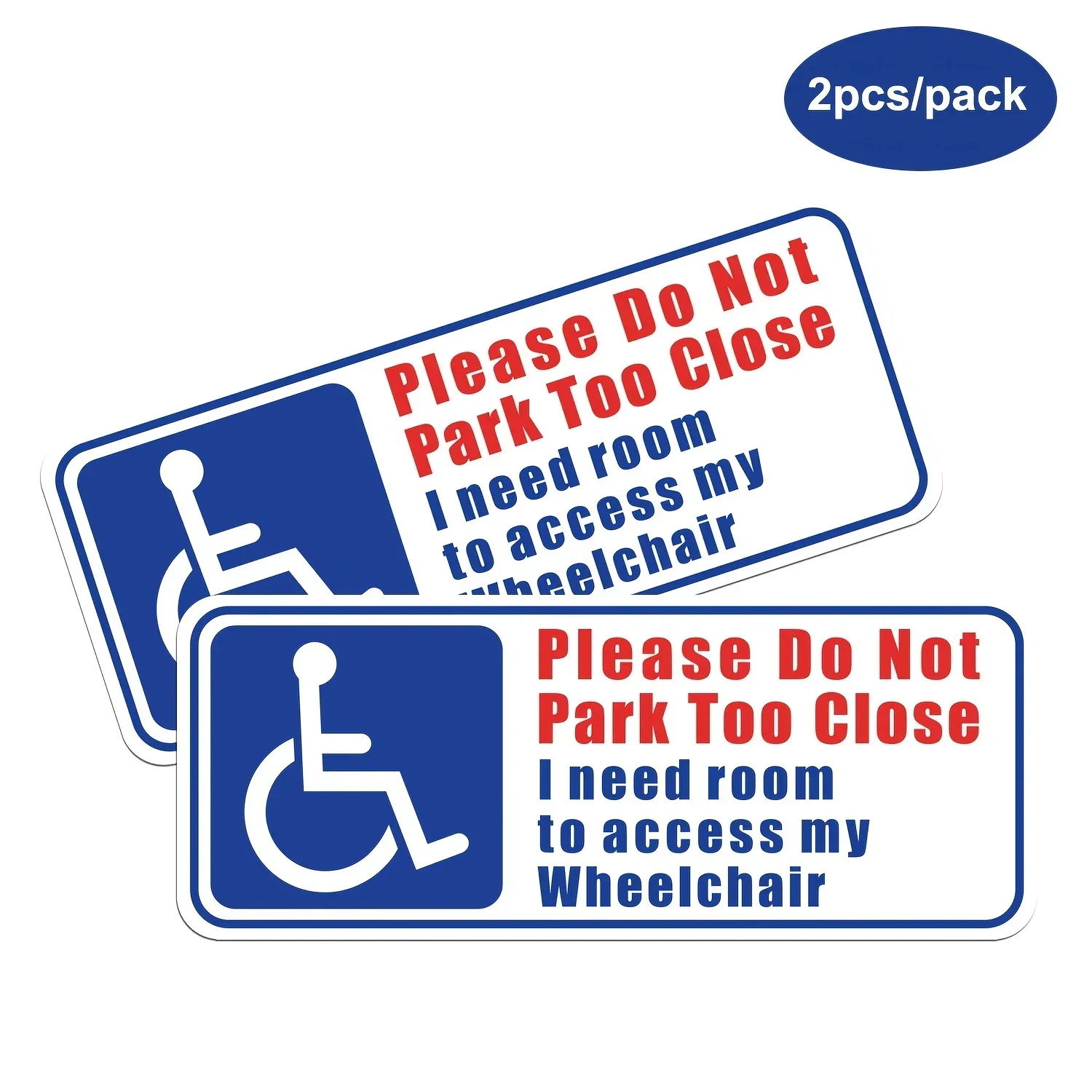 Do Not Park Too Close Wheelchair Needs Space Car Sticker Waterproof PVC Decal For Car Windshield Window Bumper Decor