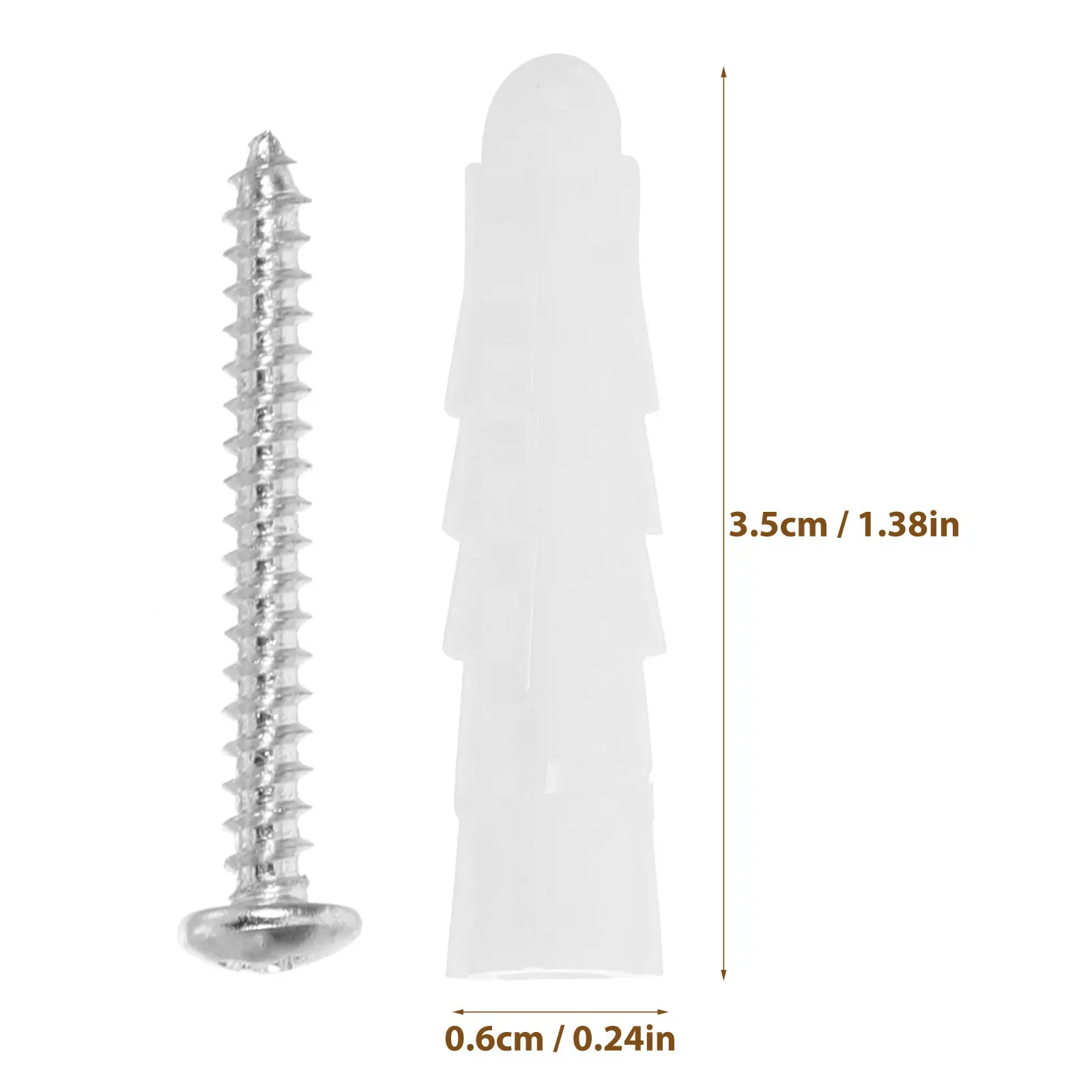 1Set Square Expansion Tubes and Screws Kit Easy Installation Prevent Loosening Anchors for Drywall Concrete Wall Fixation Heavy
