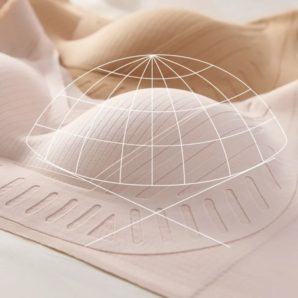 Close-fitting Wireless Deep V Bra Anti-sagging Shockproof Brassiere for Women Lingerie Gathered Breasts Seamless Bras