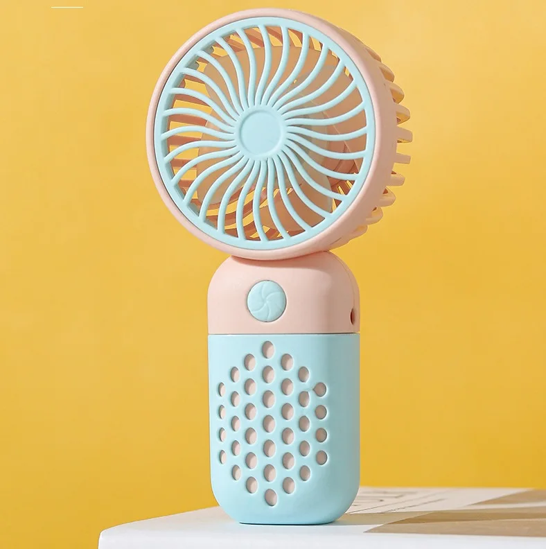 Cute USB Mini Fan Portable Handheld Fan Rechargeable Mini Handy Fan Pocket Size Low Noise Small Electric Fan Student Dormitory