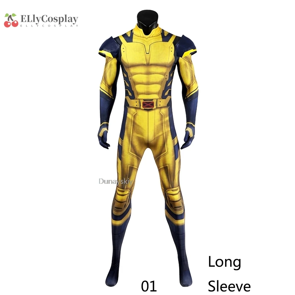 Macacão Wolverine masculino, James Howlett, fantasia cosplay, armadura de ombro, impressão 3D, macacão zentai, super-herói Halloween, roupa masculina