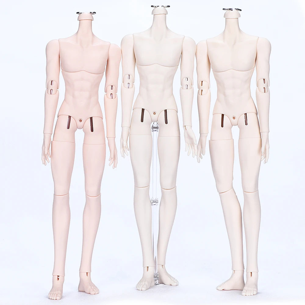 Muscular Man 1/6 Bjd Dolls Solid Body White Skin Male Body Nude Mjd Doll Body 30cm Pvc Material Movable Jointss Doll Body