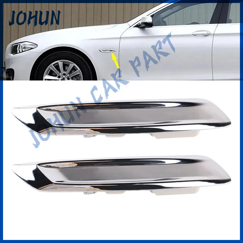 Front L/R Fender Trim Molding Exterior Trim Grill For 2014-2017 BMW 528i 528iX 535d 535dX 535i 535iX 550i 550iX  Hybrid 5 (F10)
