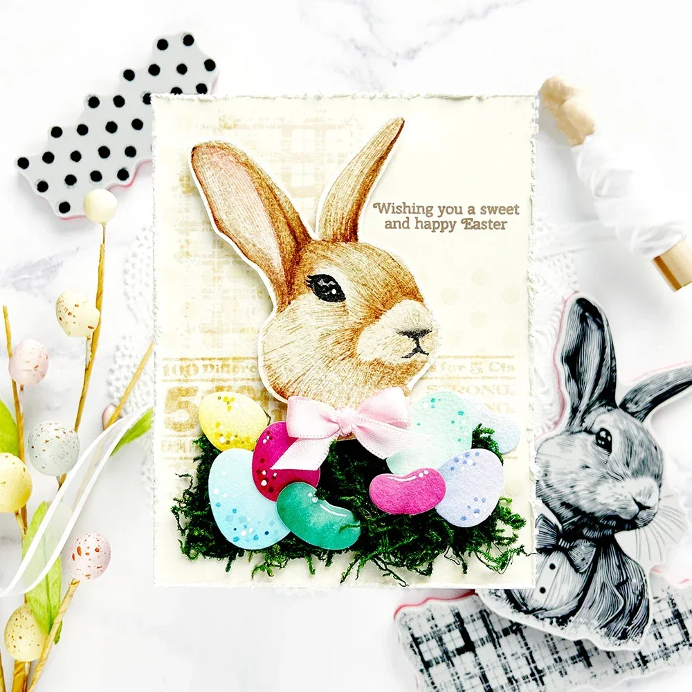 

Mr. Rabbit&wearing a suit&bunny Bundles Clear Stamps And Metal Cutting Dies For DIY Craft Making Card Scrapbooking Decoration