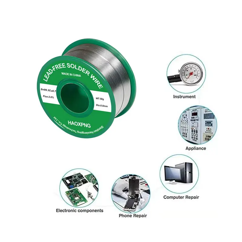 Lead-free Low Temperature Flux-cored Soldering Wire Tin Low Melting Point 217 Degrees No Clean Needed Solder Wire