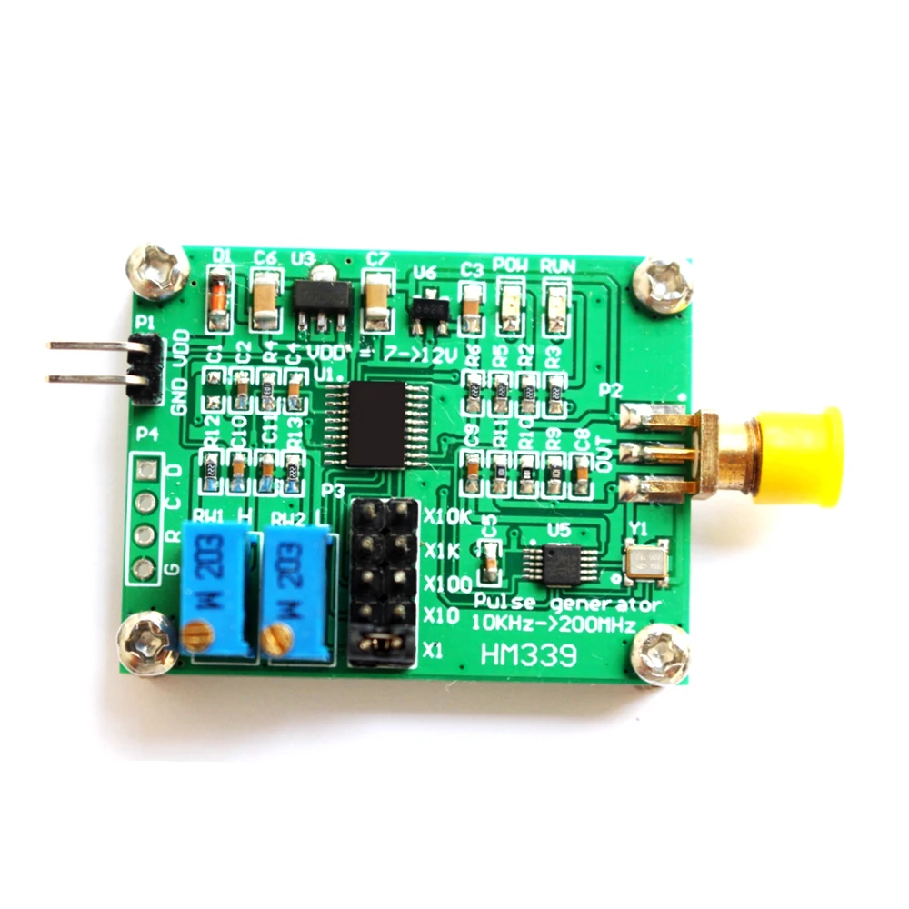 

Adjustable Pulse SignalGenerator Module with Five Frequency Division Coefficient Potentiometers 4K-220MHz 10KHz-200MHz