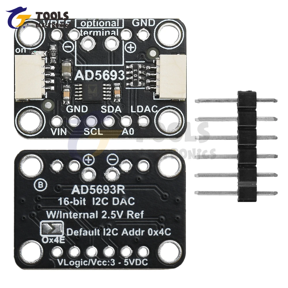 AD5693R I2C Interface Módulo DAC de 16 bits Módulo de conversão de sinal digital