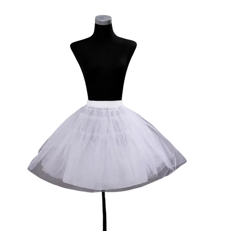 Short Puffy Boneless Petticoat Daily Support Cosplay  Ball Gown Lolita underSkirt