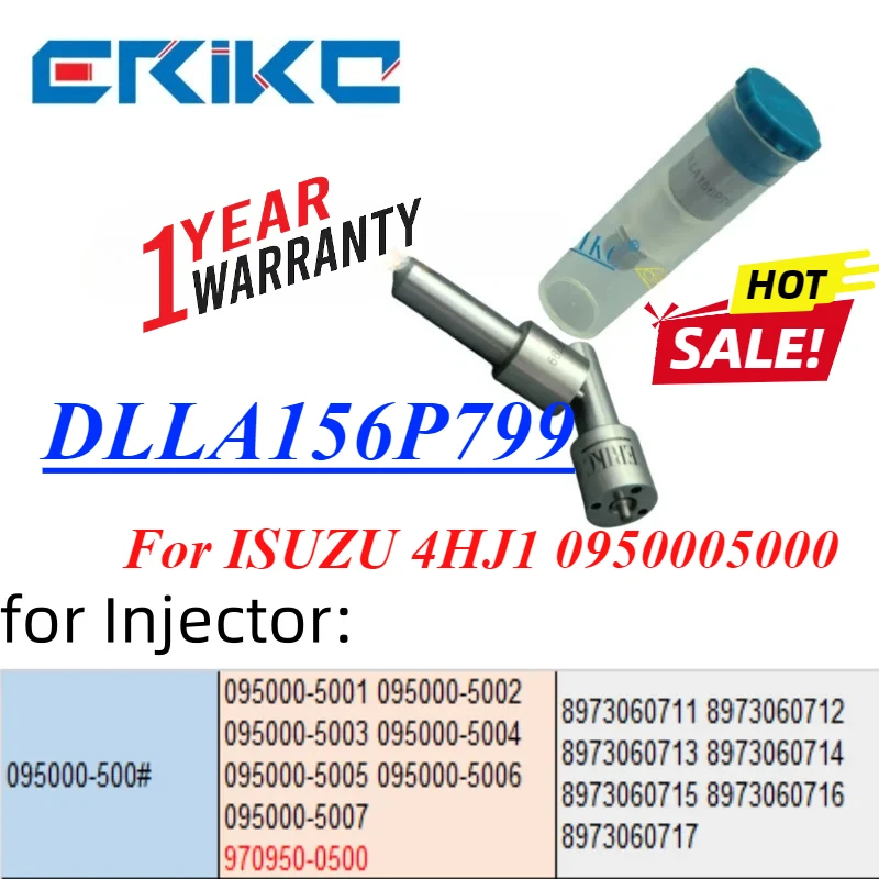 

095000-5001 Diesel Injector Nozzle DLLA156P799 DLLA 156 P799 For ISUZU 4HJ1 093400-7990 0950005000 8973060711 095000-5002