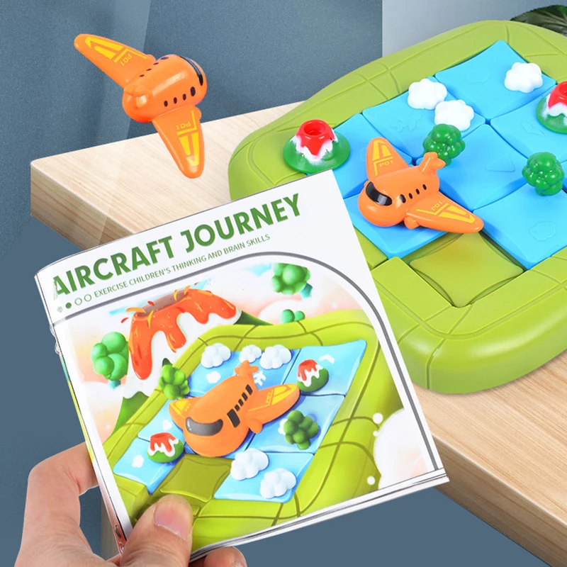 Jogos de Estratégia Montessori para Crianças, Jogo de Viagem, Desenvolvimento Intelectual, Inteligência Quebra-cabeça, Avião, Interação Pai-Filho, Brindes