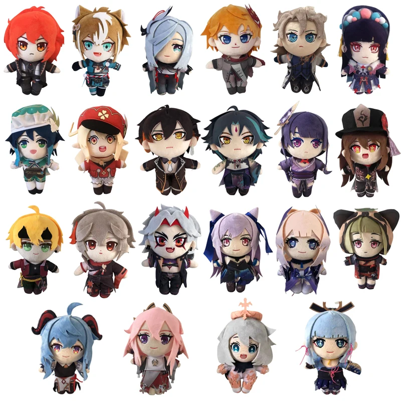 Anime Genshin Impact Plush Doll Toy Morax Zhong Li Xiao Hu Tao Ayato Game Cute Soft Stuffed Pillow Kids Gift 20cm