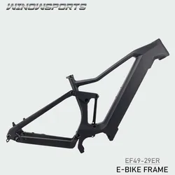 New Design 29er e-MTB carbon bike frame Electric bicycle frameset EF49 ENDURO BAFANG M510 Toray T1000 12*148mm