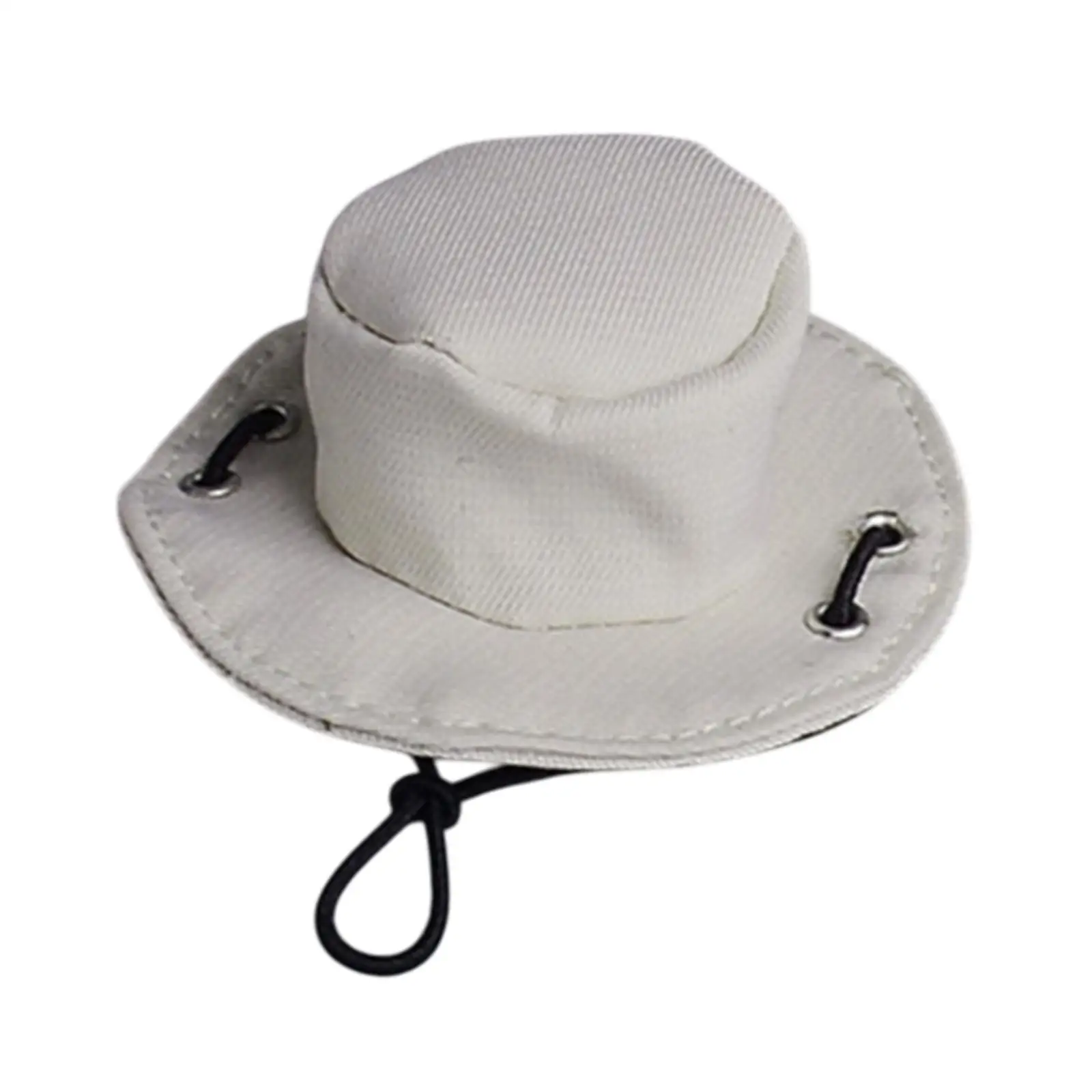 Miniature Doll Hat Western Cowboy Cap for 1/12 Action Figure Toy Flocked Cloth Material Small Hat Model for Figure Dress Up
