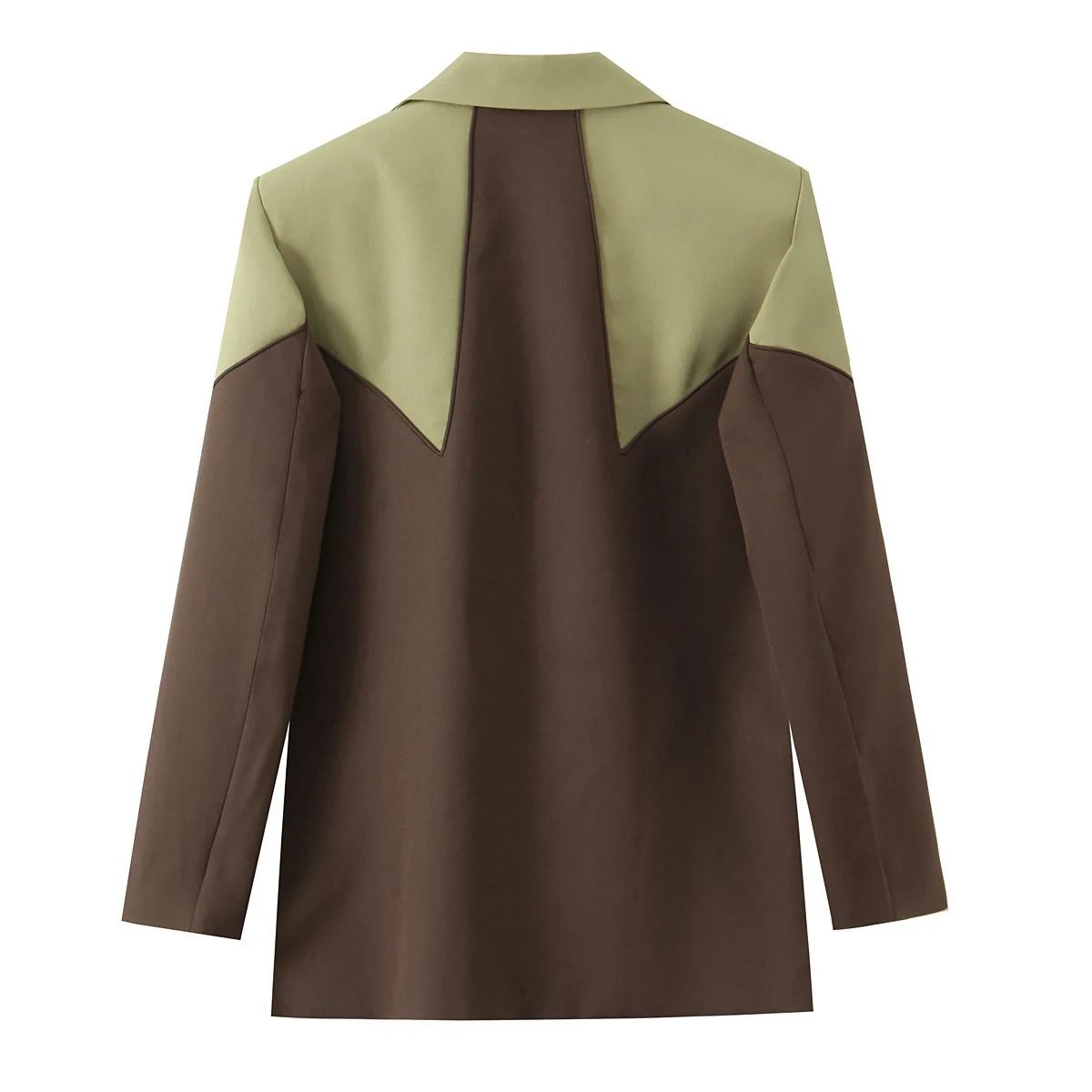 Women's Fashion Casual Commuting Style Irregular Patchwork Blazer   8NDE