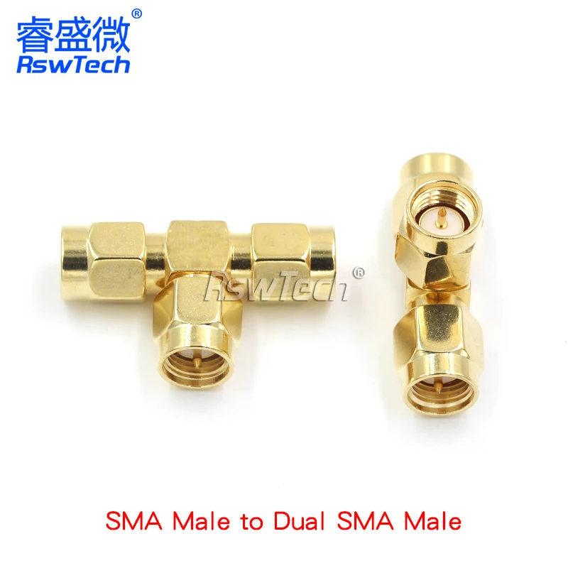 SMA Macho/Fêmea RF Coaxial Adaptador Conector Reto Ângulo Direito T Tipo Splitter Goldplated NOVO Atacado