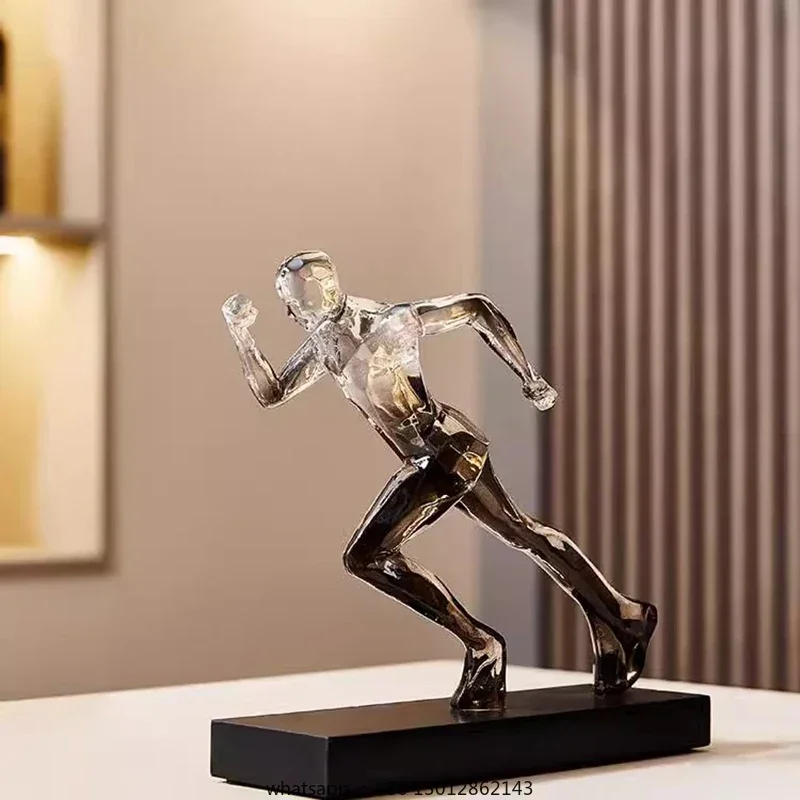 

Running Sports Figures Artwork Statue Desk Decoration Ornaments Athlete Runner Character Resin Sculpture Room Aesthetics Decor