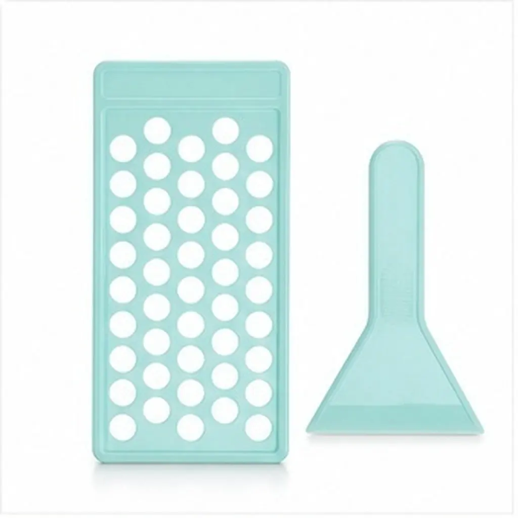 1Set Lip Balm Filling Mold 50-Slot Lipstick Filling Tray Spatula Portable Making Tool for 5G Lip Balm Tube DIY Craft
