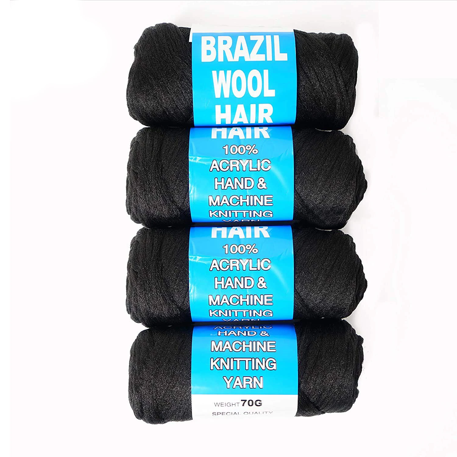 70g/ball Brazilian Wool Hair Yarn for Braiding African Wig Artificial Senegalese Twisting Wig Hair Attachment Knitting Salon