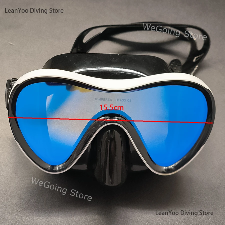 Dropshipping Store Outdoor Leakproof Mirrored Snorkeling Mask New Tinted Tempered Glass Diving Goggles with Black Zipper Box