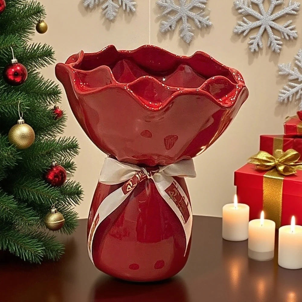 

Newlywed Home Decoration Ornaments Living Room Ceramic Small Vases Range of Ornaments Holiday Gifts Flower Arrangement Vases New