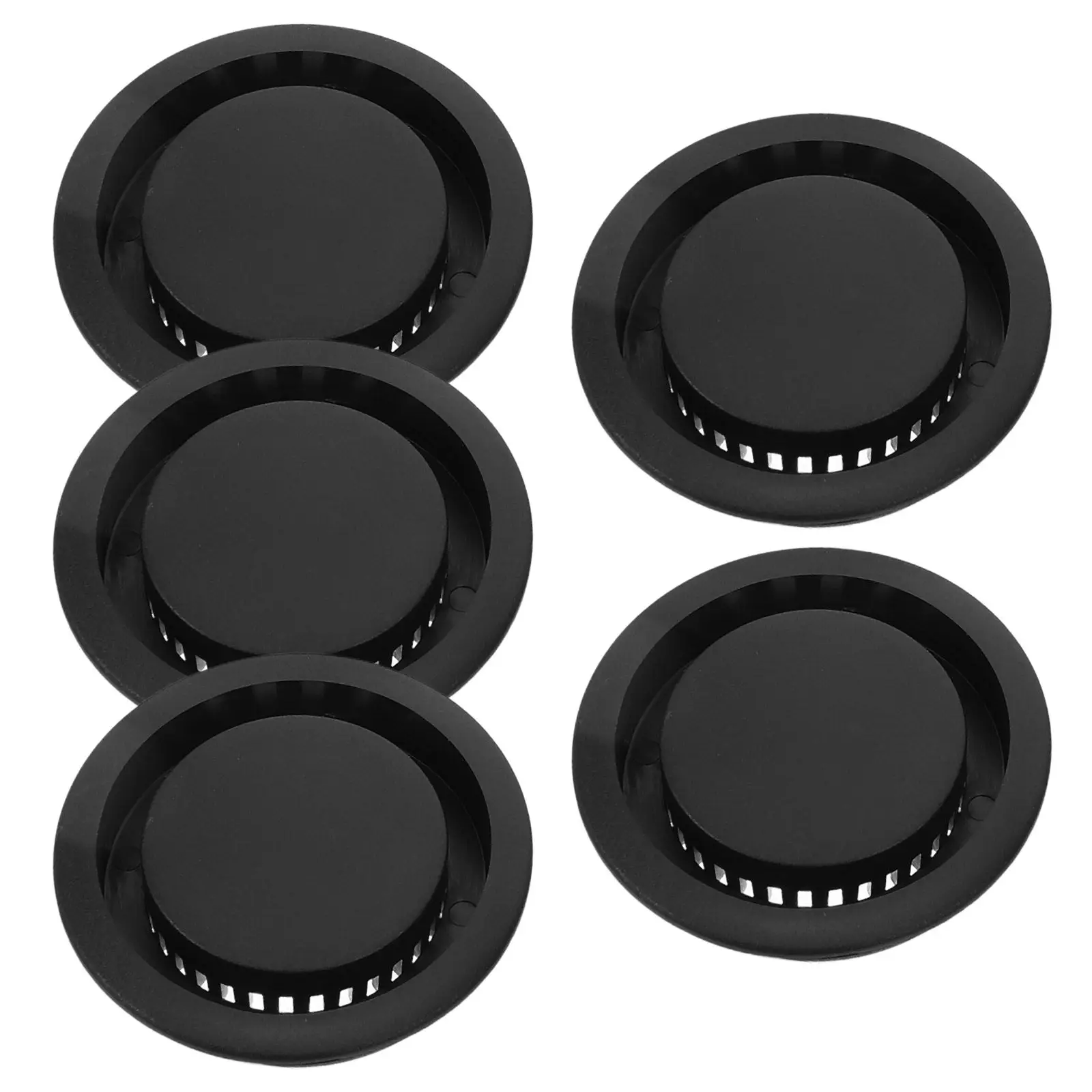 5Pcs Round Air Vent Cover Plastic Cabinet Ventilation Plug for Furniture Wardrobe Table Chair Legs Soffit Vents Home Decor