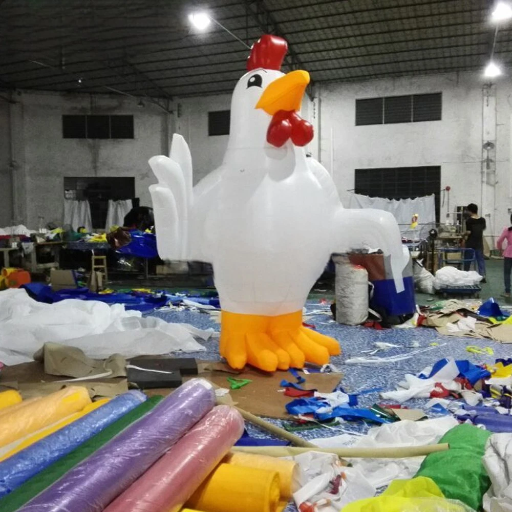 

advertising inflatable Giant customized rooster/chicken/rooster mascot cartoon for sale free air shipping