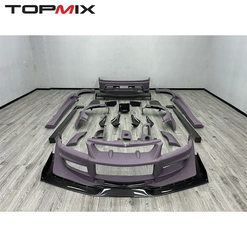 For Mitsubishi  Lancer Evolution EVO 7/8/9 Carbon Fiber Body Kit Front Rear Bumper Spoiler view 2
