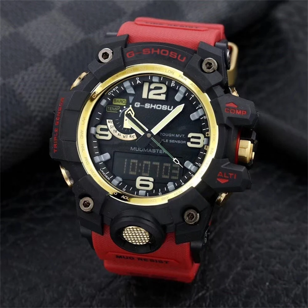 Sport Digital Men\'s Watch GWG1000 Full Function World Time LED Auto Hand Lift Lamp Large Dial Oak Series