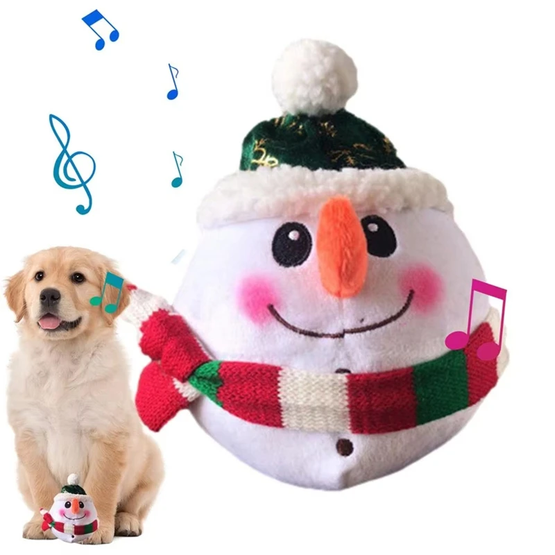 Dog Toys That Make Noise Interactive Moving Pet Toy Talking Snowmanplush Shake Bounce Boredom Toys Electronic Dog Toy