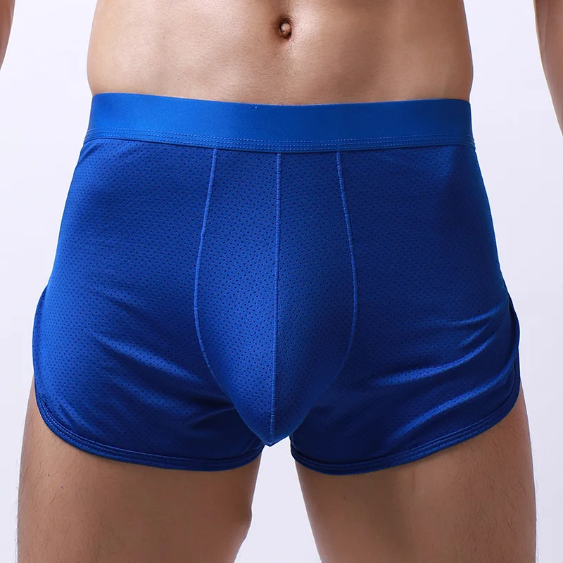 3Pcs Man Boxers Shorts Men's Breathable mesh Panties Underpants Male sexy lingerie Underwear Plus Size bermuda masculina