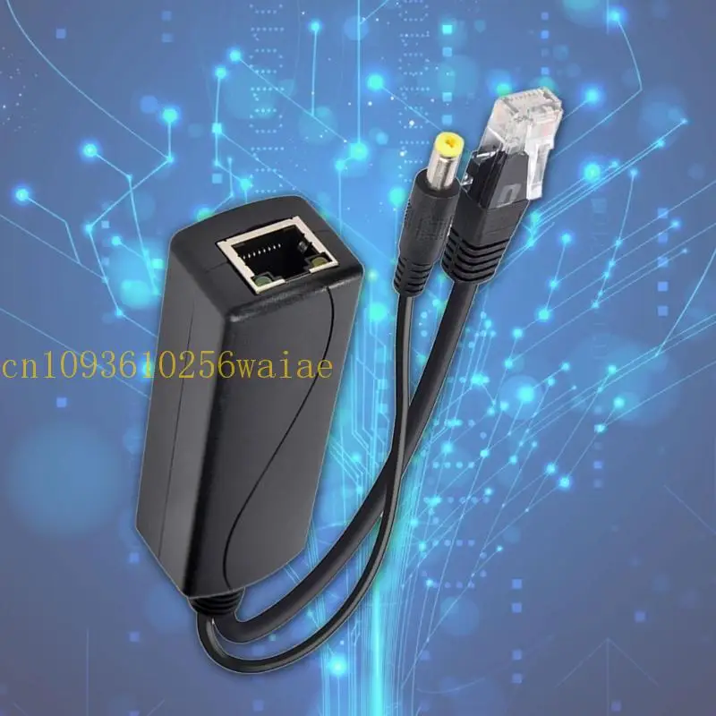 652f ความทนทาน Gigabit Poe Splitter DC5.5x2.1mm POE ตัวแยกสำหรับแอปพลิเคชันเครือข่ายที่บ้านและสำนักงาน