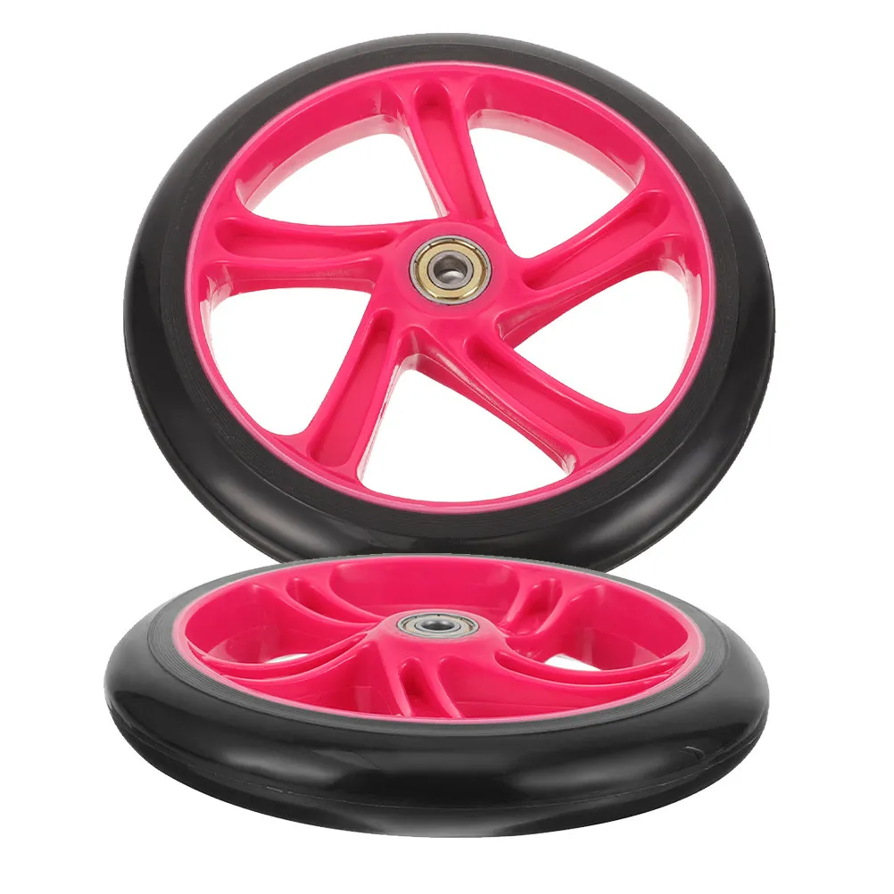 1Pair Scooter Replacement Wheels High Elasticity PU Material Wear Resistant for Kick Scooter Skateboard Use Replacement Wheels