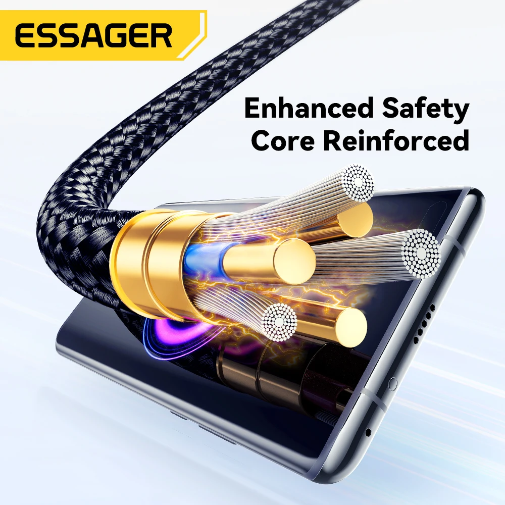 Essager 100W 유형 C-유형 C 케이블 5A PD 고속 충전 USB C-USB C... - 5