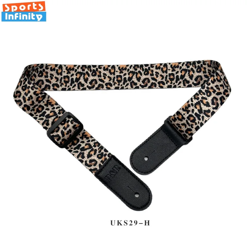 Retro Trendy Print Electric Guitar Strap Acoustic Guitar Shoulder Strap Instrument Accessories Ukulele Strap Guitar Accessories