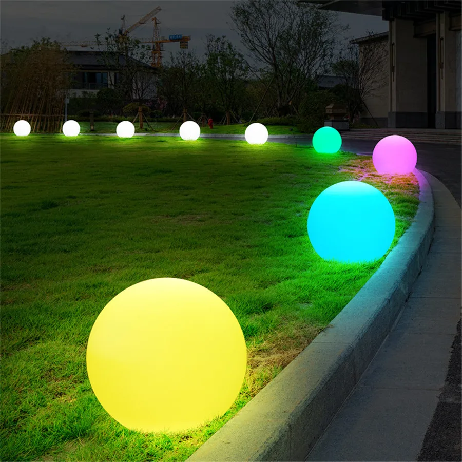 Imagem -02 - Solar Globe Ball Light com Controle Remoto Mudança de Cor Impermeável Jardim Caminho Quintal Pátio Lâmpada de Paisagem 25cm 30cm