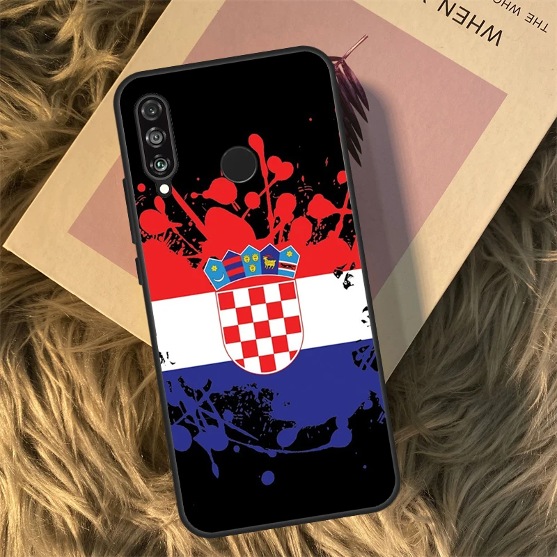 크로아티아 국기 화웨이 노바 9 10 SE 3i 7i 8i 11i 12i Y60 Y61 Y70 Y72 Y73 Y90 Y91 P20 P30 P40 라이트 케이스