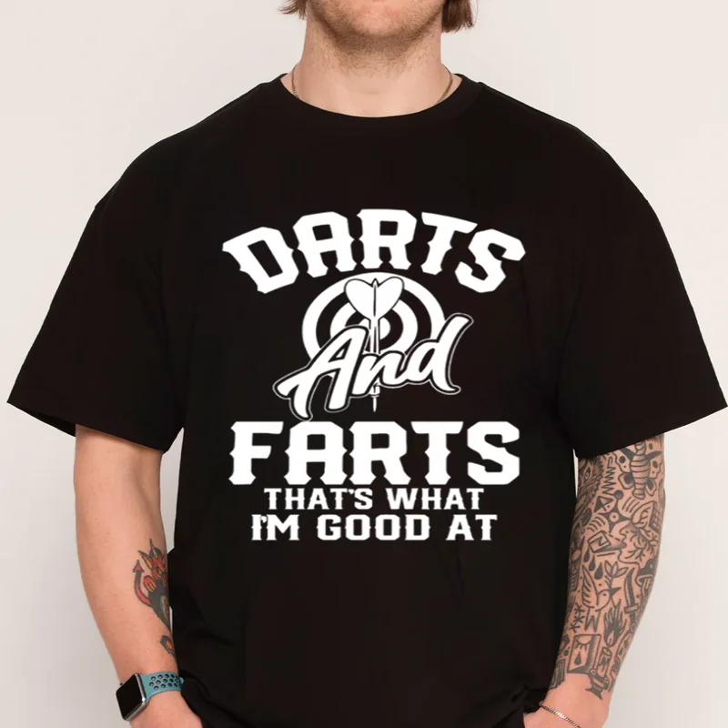 

Men'S Funny For Dart Lover T-Shirt - I'm Good At Saying 100% Cotton T Shirt Short Sleeve Casual O-neck Mens Tshirt