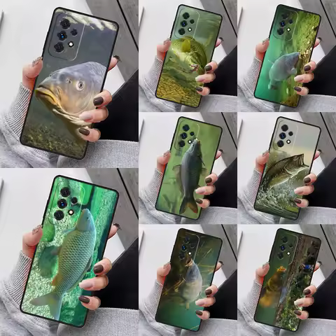 Carp Fishing Phone Case For Samsung Galaxy S23 S21 S20 FE S24 S22 Ultra Note20 S10 S9 S8 Plus A40 A52 A12 A13 A53