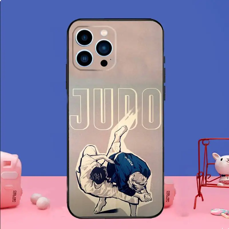 Jujitsu Judo Phone Case For iPhone 15 14 13 12 11 Pro Max Xs Xr X 7 8 Plus 12 13 Mini Silicone Black Cover