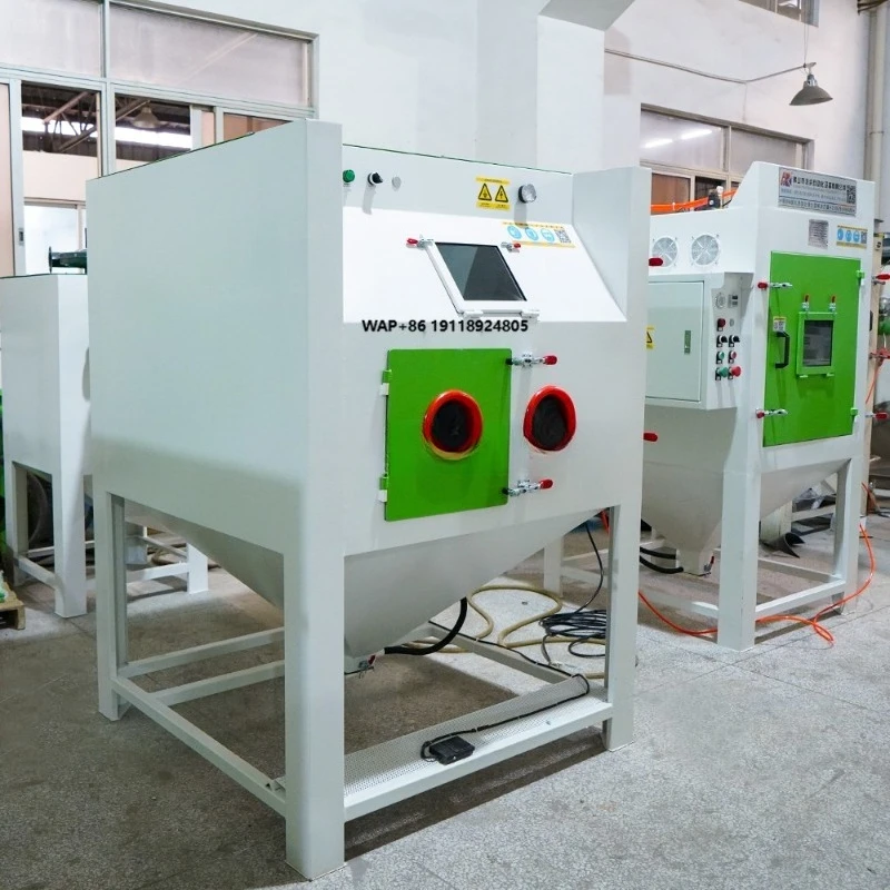 High Quality Wet Sand Blast Cabinet Dustless Water Vapour Sandblaster Manual Sandblasting Machine with Pump for Burnishing