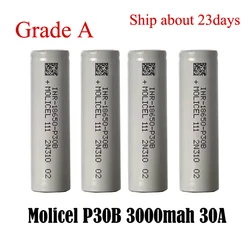 Original Molicel P30B 18650 Battery 3000mah 30A 3.7v High Drain discharge Rechargeable Lithium Batteries for Power Tools Toys