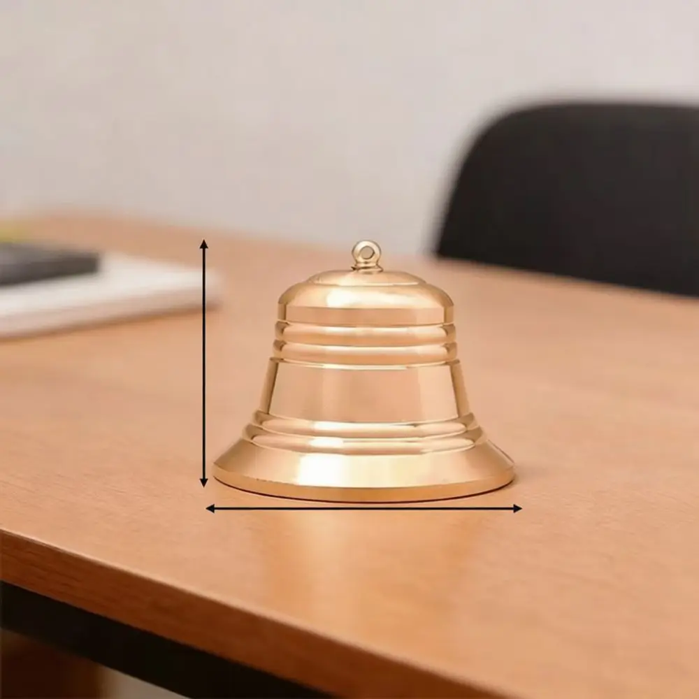 Antique Style Brass Bell Handmade Metal Craft With Leather Rope Decorative Handheld Chime For Holiday Party Gift Home Decor