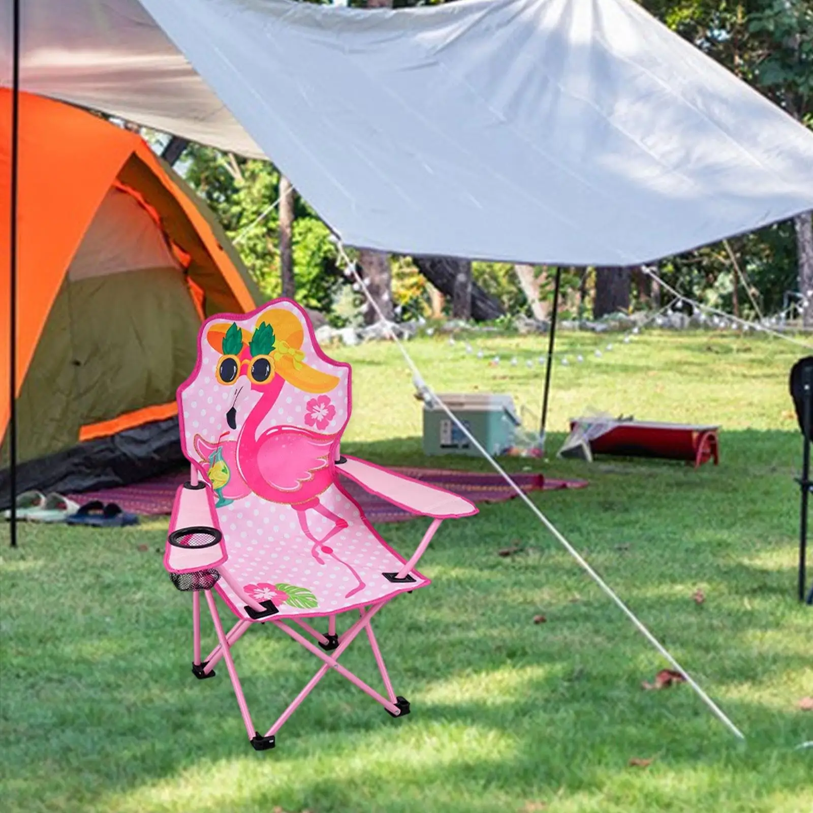 

Folding Camping Chair Portable Lightweight Steel Frame Waterproof Compact for Kids for Camping Picnic Beach Events Children