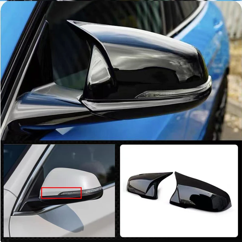 Carbon Fiber Look Black Rearview Mirror cover for BMW F44 F40 G29 2020+ F48 F49 F52 2019-2020 For X2 F39 Toyota Supra 2019-2020