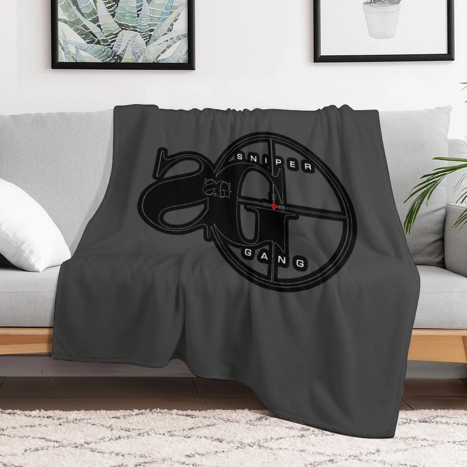 Snipergang Logo Kodak Black Throw Blanket Cute Designers christmas gifts Sofa Throw Blankets