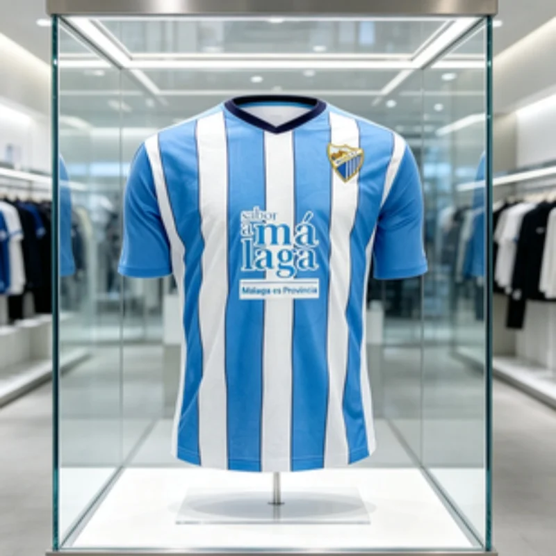 Novel Malaga-Style 3D Jersey Soccer Uniform Printing Match Training Fan Sport Shirt Outdoor Street Style Family Matching Tops