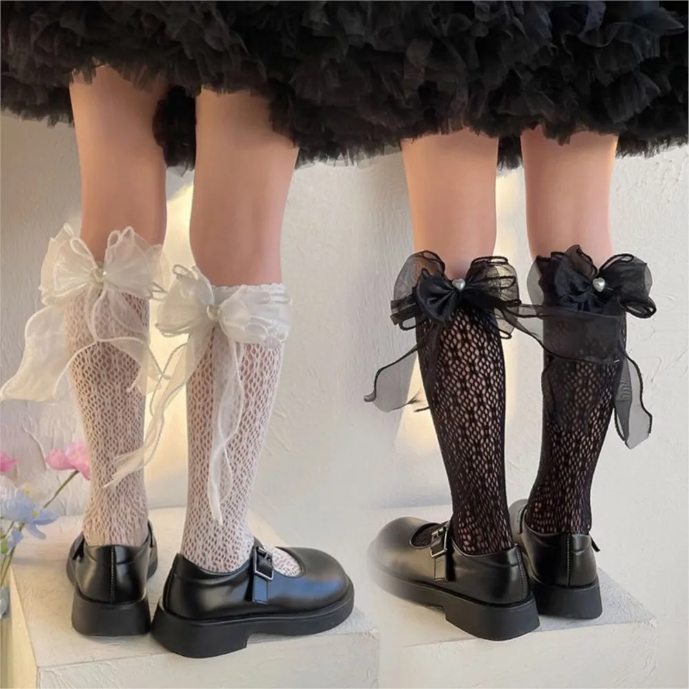 Knee-high Socks Girl Children Summer Lolita Stocking Girls Princess Tube Baby Heaps of Lace Socks